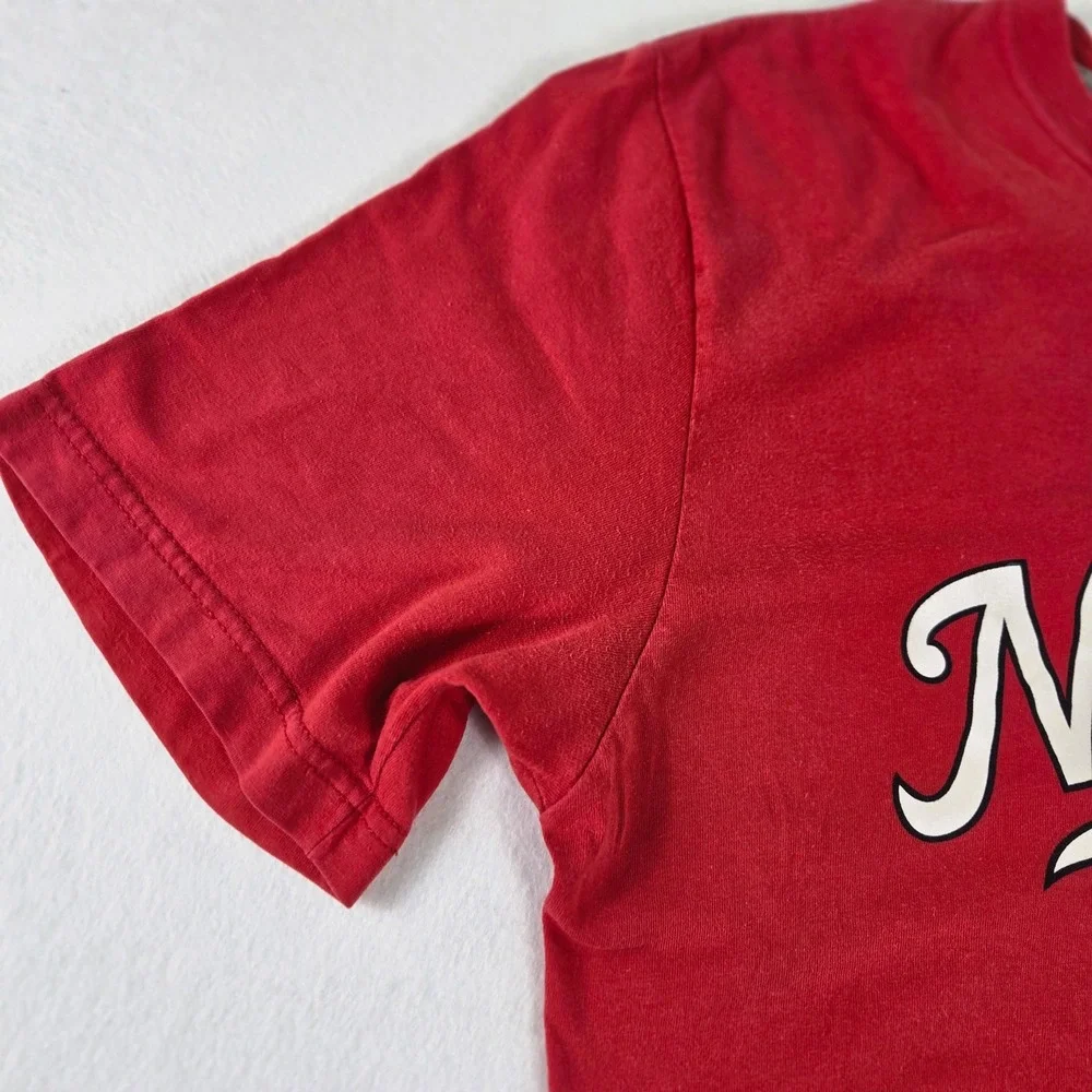 Nike T-Shirt Youth XL Red Washington Nationals Baseball Short Sleeve Tee (T7)